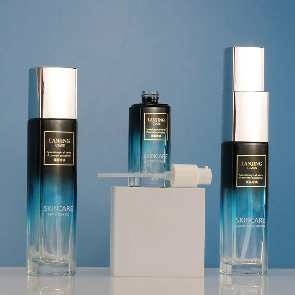 Hot 30g 50g 40ml 110ml 130ml Blue Cosmetic Hair Set Bottles