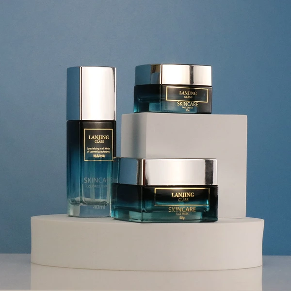 Hot 30g 50g 40ml 110ml 130ml Blue Cosmetic Hair Set Bottles