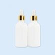 whiteware glass bottle with dropper lids