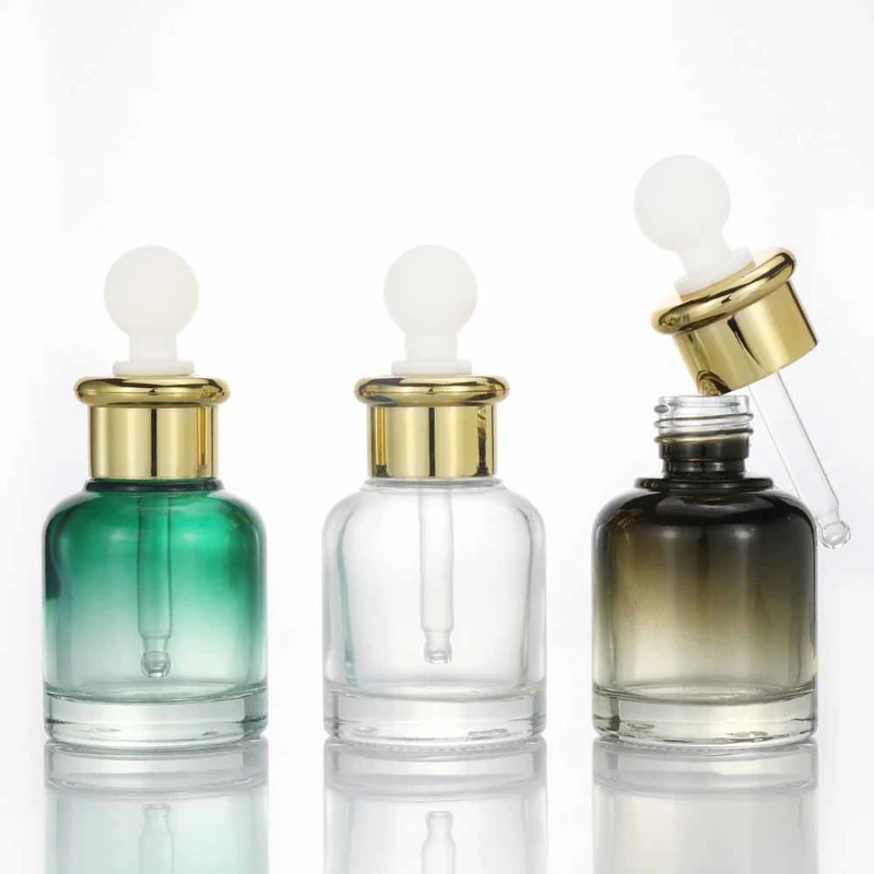 Thick Heavy Glass Serum Oil Dropper Bottles