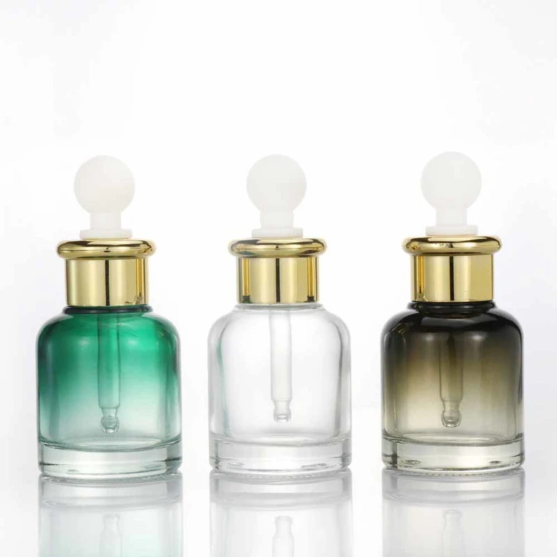 Thick Heavy Glass Serum Oil Dropper Bottles