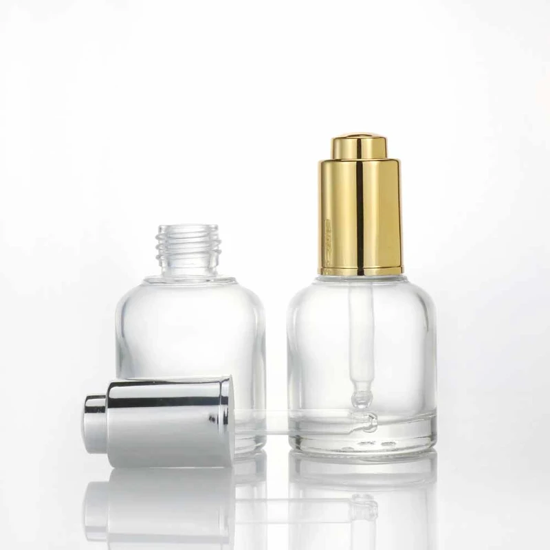 Thick Heavy Glass Serum Oil Dropper Bottles