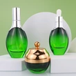 Cosmetic Green Bottle And Droppers Essential Oil Glass Bottle