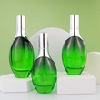 Cosmetic Green Bottle And Droppers Essential Oil Glass Bottle