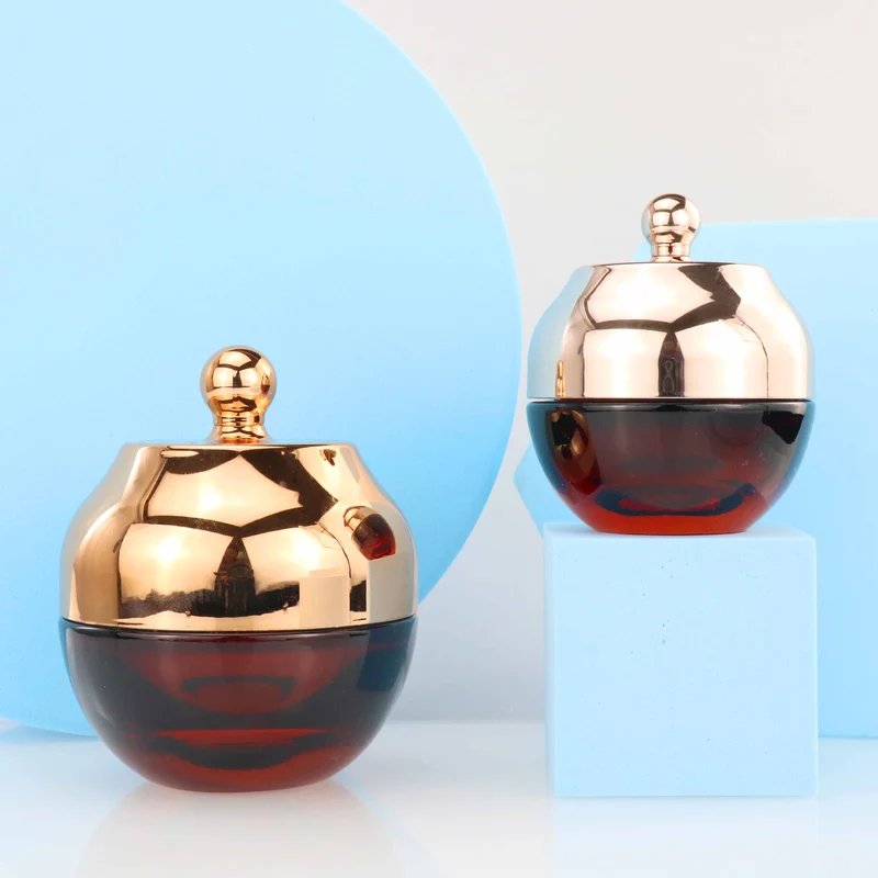 red cosmetic glass bottle set skincare packaging for cosmetic