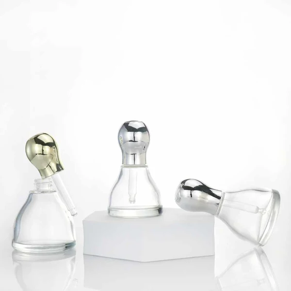 transparent serum glass dropper bottle