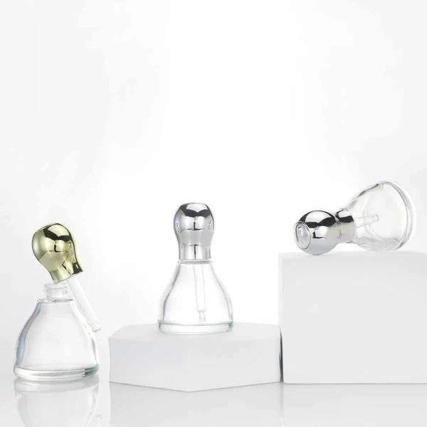 transparent serum glass dropper bottle