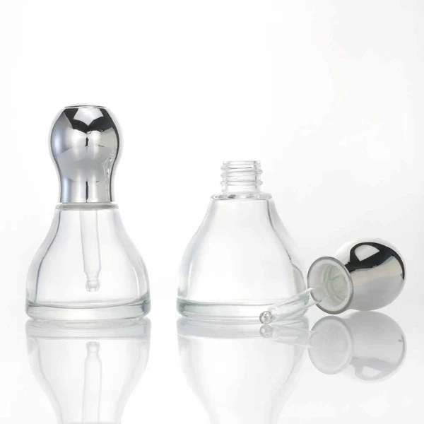 transparent serum glass dropper bottle
