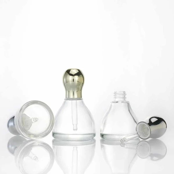 transparent serum glass dropper bottle