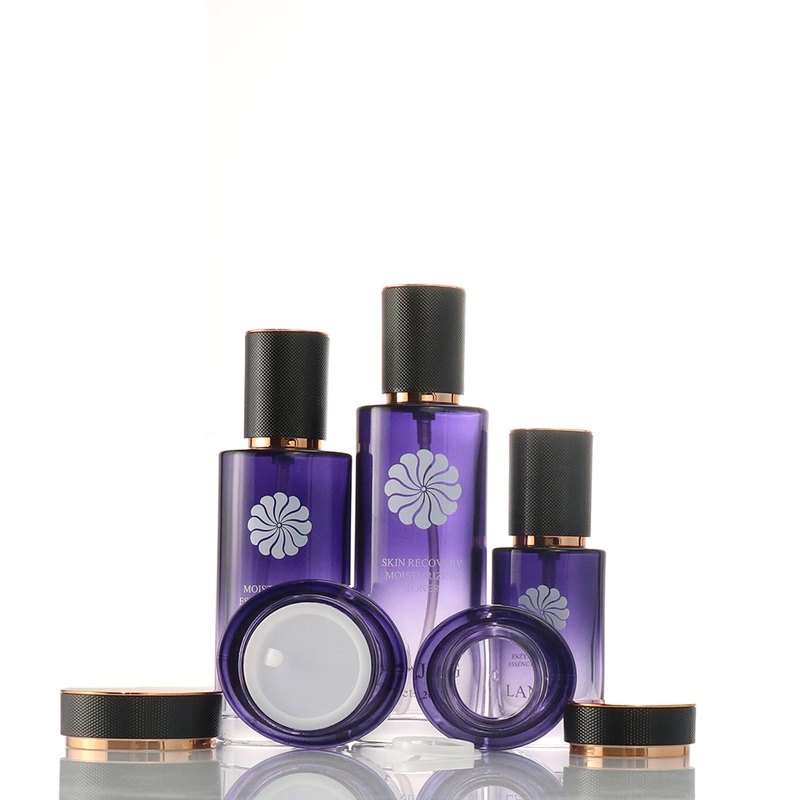 glass pump bottle  oil bottles for hair skin care packaging