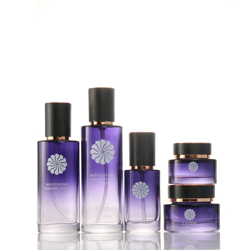 glass pump bottle  oil bottles for hair skin care packaging