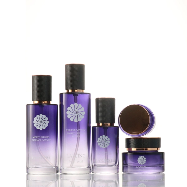 glass pump bottle  oil bottles for hair skin care packaging