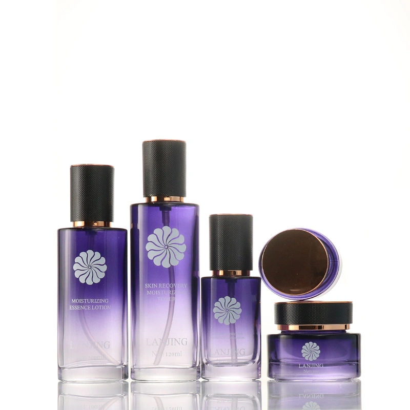 glass pump bottle  oil bottles for hair skin care packaging