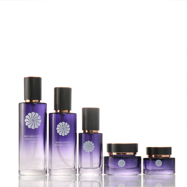 glass pump bottle  oil bottles for hair skin care packaging