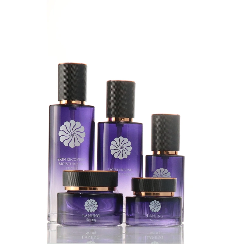 glass pump bottle  oil bottles for hair skin care packaging