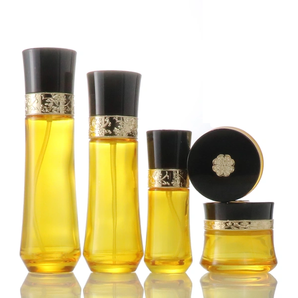 glass pump bottle empty bottle luxury glass