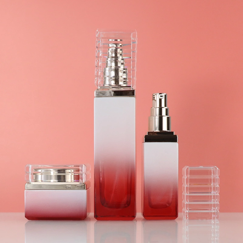 bottle with press pump  cream lotion glass  press pump dispenser