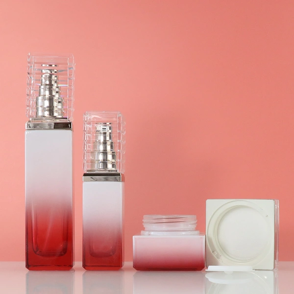 bottle with press pump  cream lotion glass  press pump dispenser