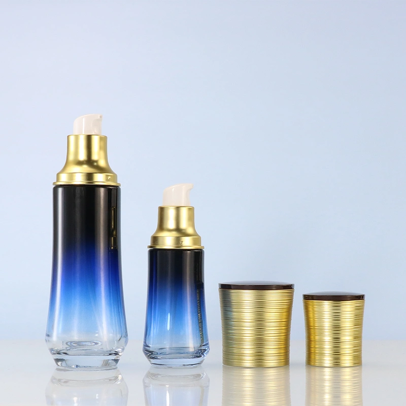 high quality glass bottle gradient lotion bottle