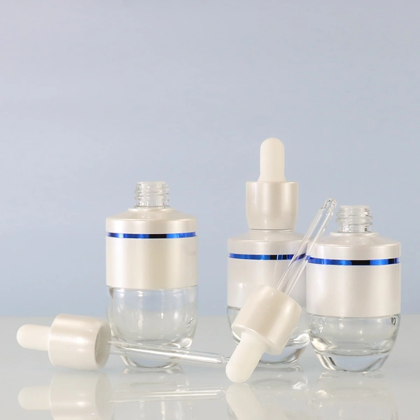 bottle white cosmetic essential oil glass bottle