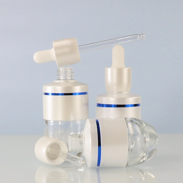 bottle white cosmetic essential oil glass bottle