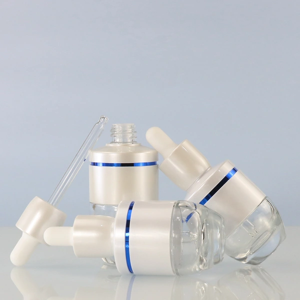 bottle white cosmetic essential oil glass bottle