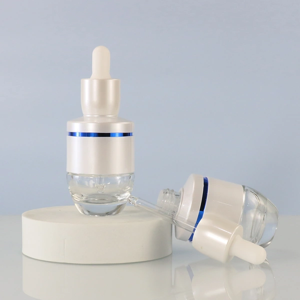 bottle white cosmetic essential oil glass bottle