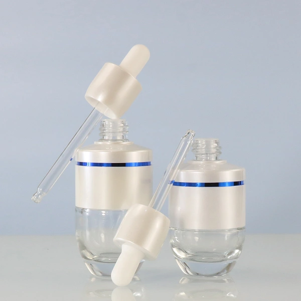 bottle white cosmetic essential oil glass bottle