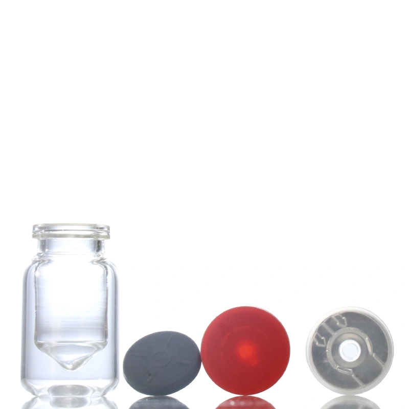 low price glass bottle vial glass with rubber head  double wall glass 