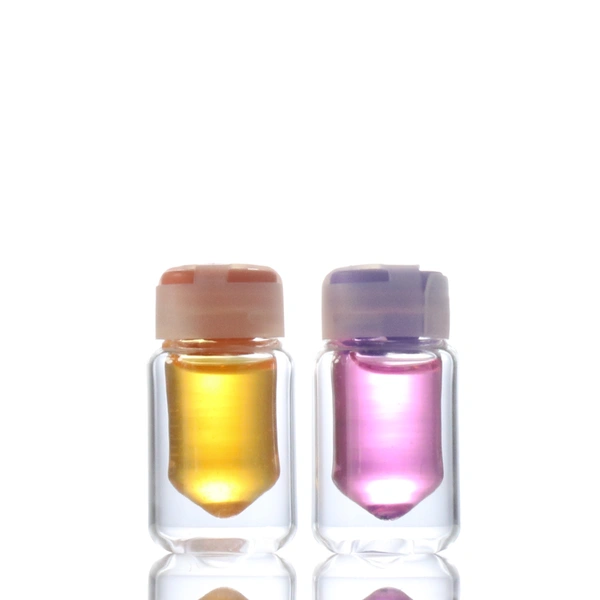 low price glass bottle vial glass with rubber head  double wall glass 