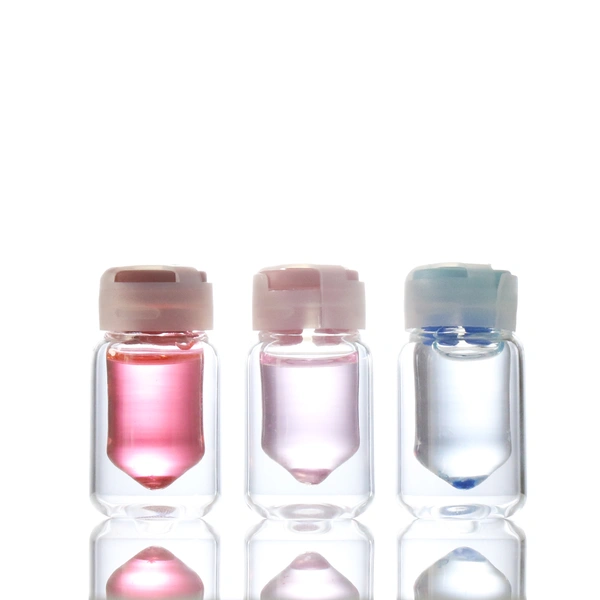 low price glass bottle vial glass with rubber head  double wall glass 