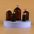medicine glass bottle with lid medical glass round bottle 