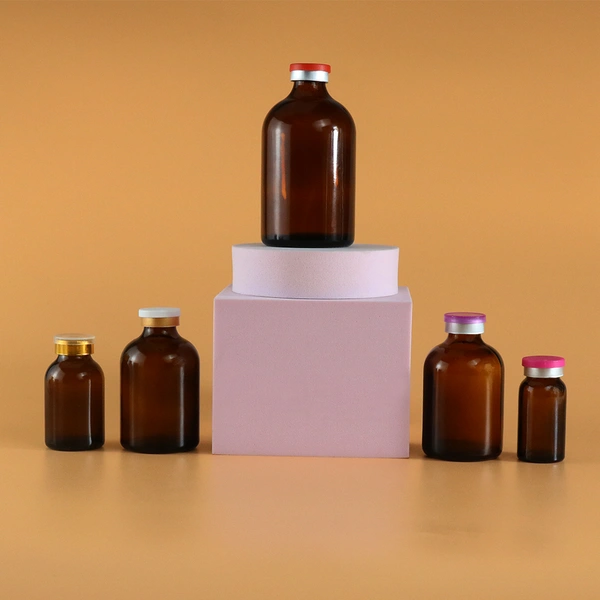 medicine glass bottle with lid medical glass round bottle 