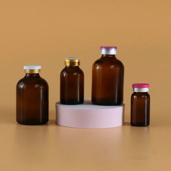 medicine glass bottle with lid medical glass round bottle 