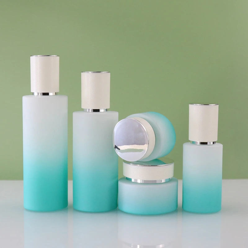 serum bottle skincare packaging skincare bottle green