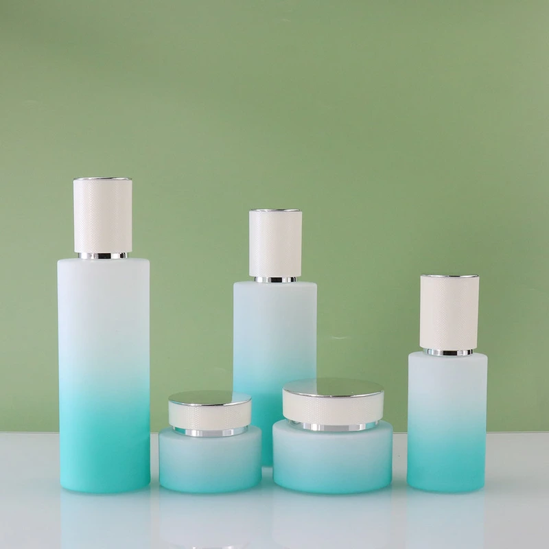 serum bottle skincare packaging skincare bottle green