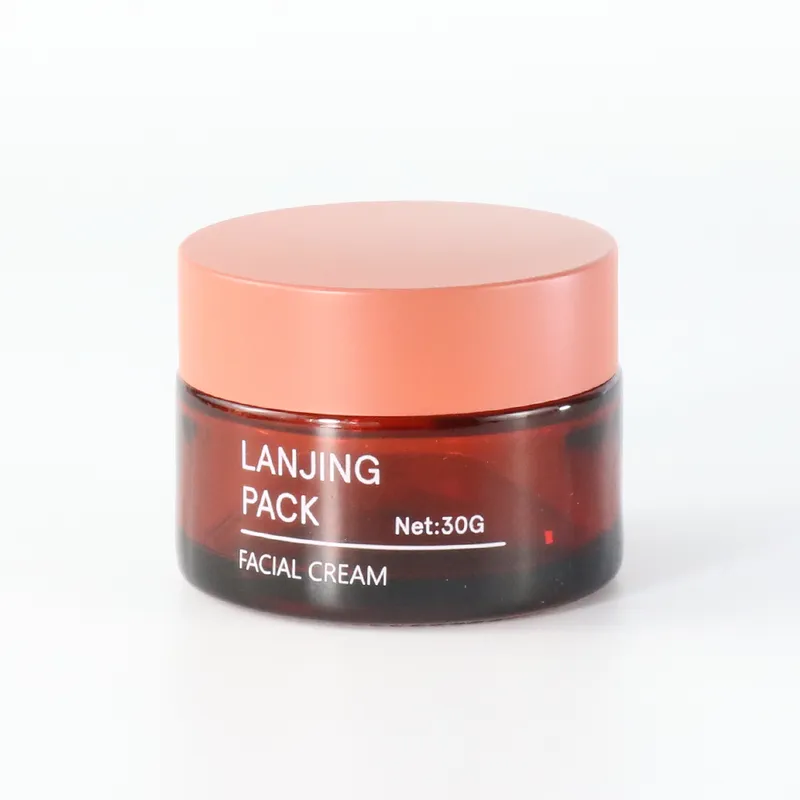 red glass bottle set luxury glass skincare packaging lotion containers