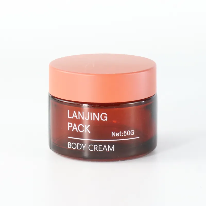 red glass bottle set luxury glass skincare packaging lotion containers