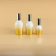 body cream jar; frosted spray bottle; luxury skincare bottle set