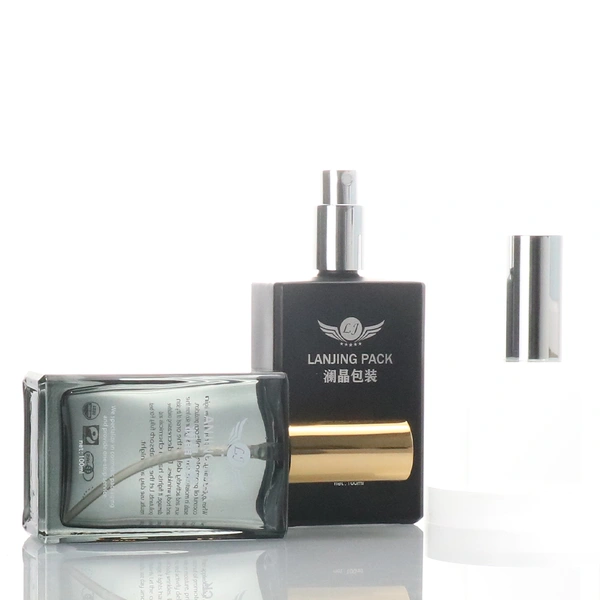  luxury custom color square glass bottles for skin care products