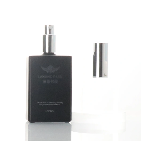  luxury custom color square glass bottles for skin care products