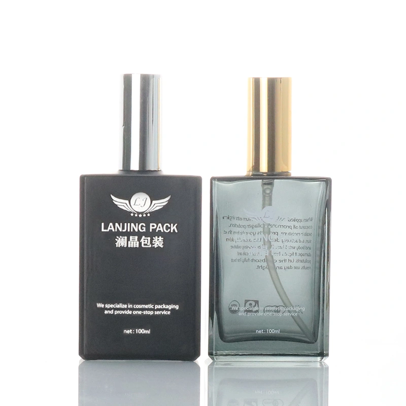  luxury custom color square glass bottles for skin care products