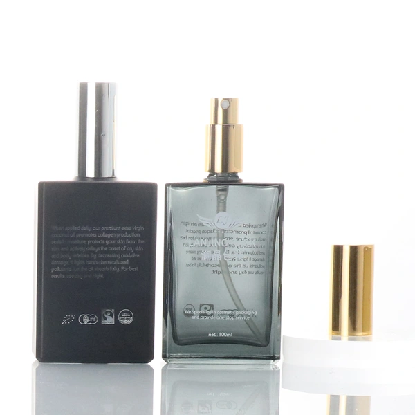  luxury custom color square glass bottles for skin care products