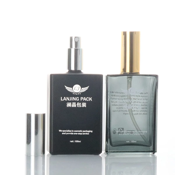  luxury custom color square glass bottles for skin care products