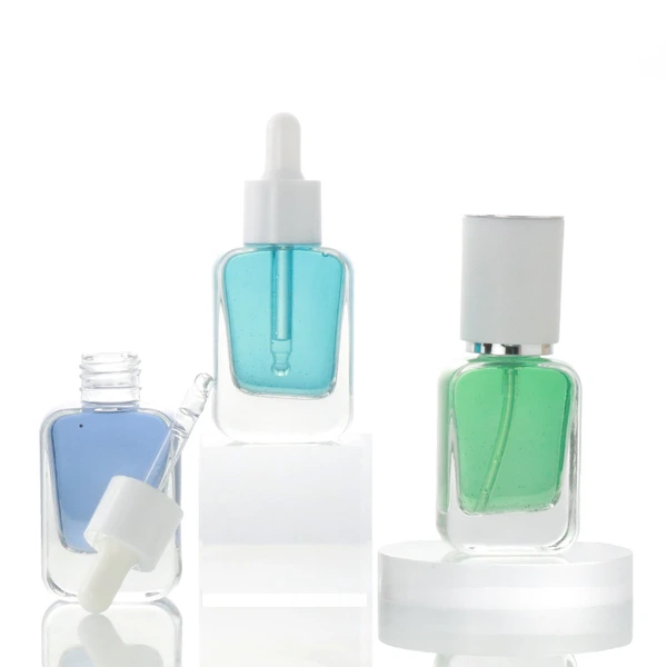 Luxury glasscosmetic packaging glass empty hair oil dropper bottle