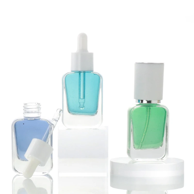 Luxury glasscosmetic packaging glass empty hair oil dropper bottle