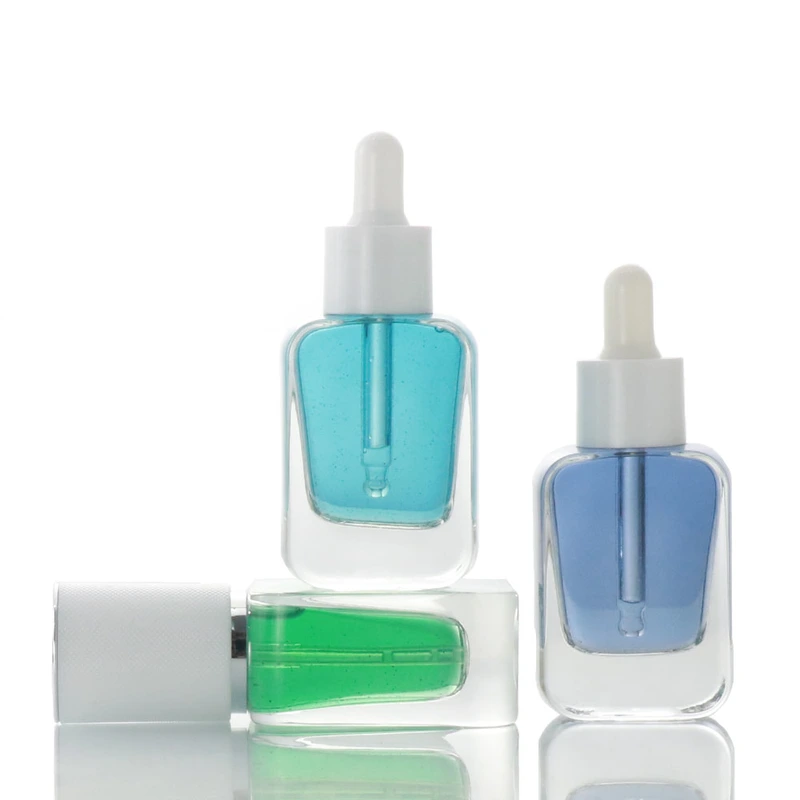 Luxury glasscosmetic packaging glass empty hair oil dropper bottle