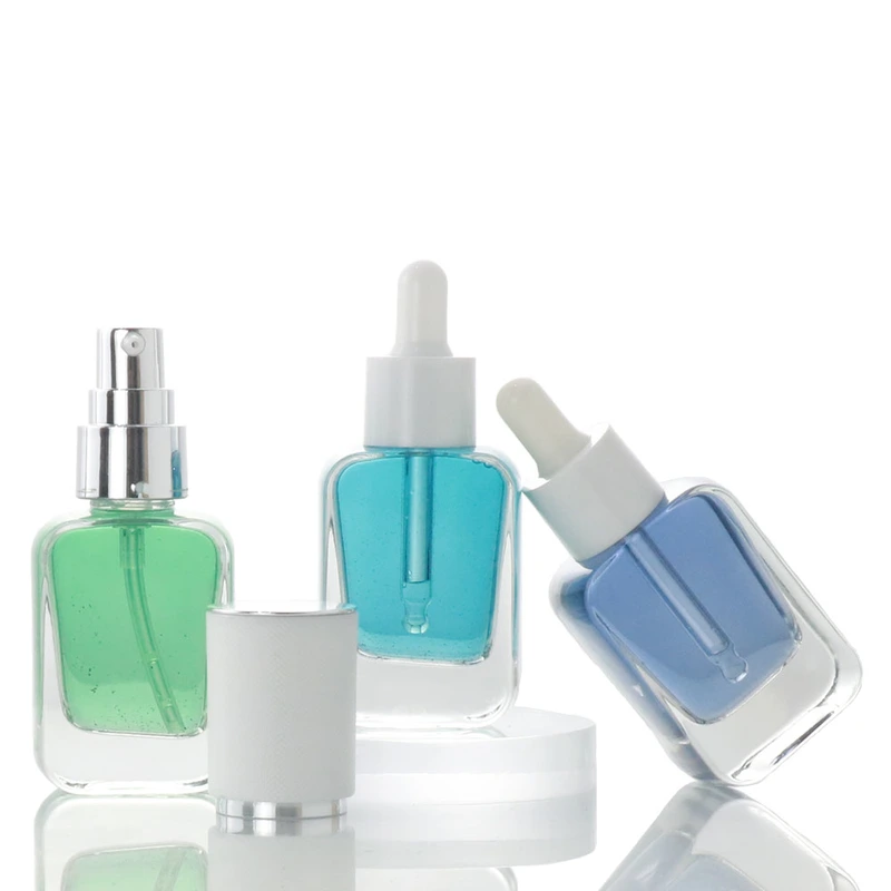 Luxury glasscosmetic packaging glass empty hair oil dropper bottle