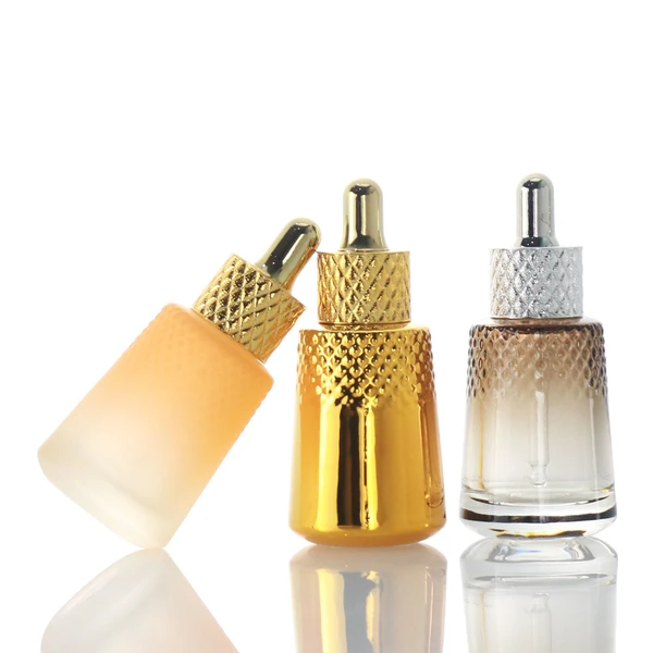 High quality empty body oil serum glass dropper bottles
