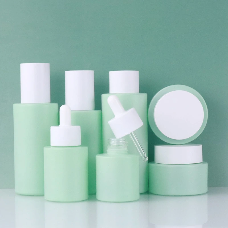 Luxury customized empty glass skincare lotion pump bottle